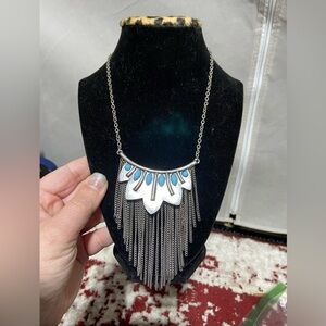 NWT Wet Seal Silver Tone And Faux Turquoise Necklace
